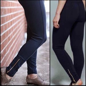 Lululemon Lab Wunder Under Leggings Gold Zipper
